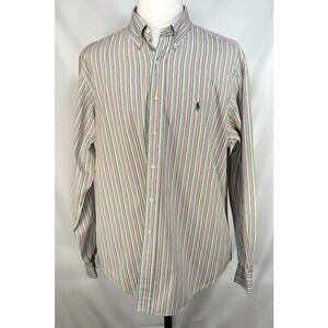 Ralph Lauren Classic Oxford Button Up Multicolored Mens XL